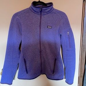 Purple Patagonia full-zip Sweater